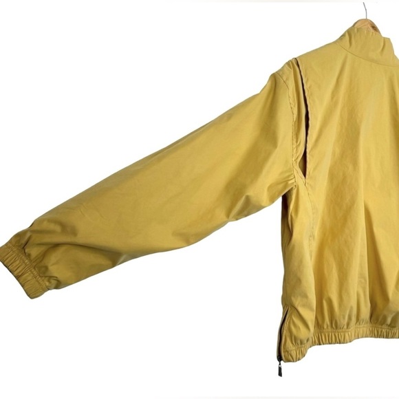 Antigua Women's Golf Jacket Windbreaker Large Yellow Half Zip Pockets Outdoors - Picture 9 of 12